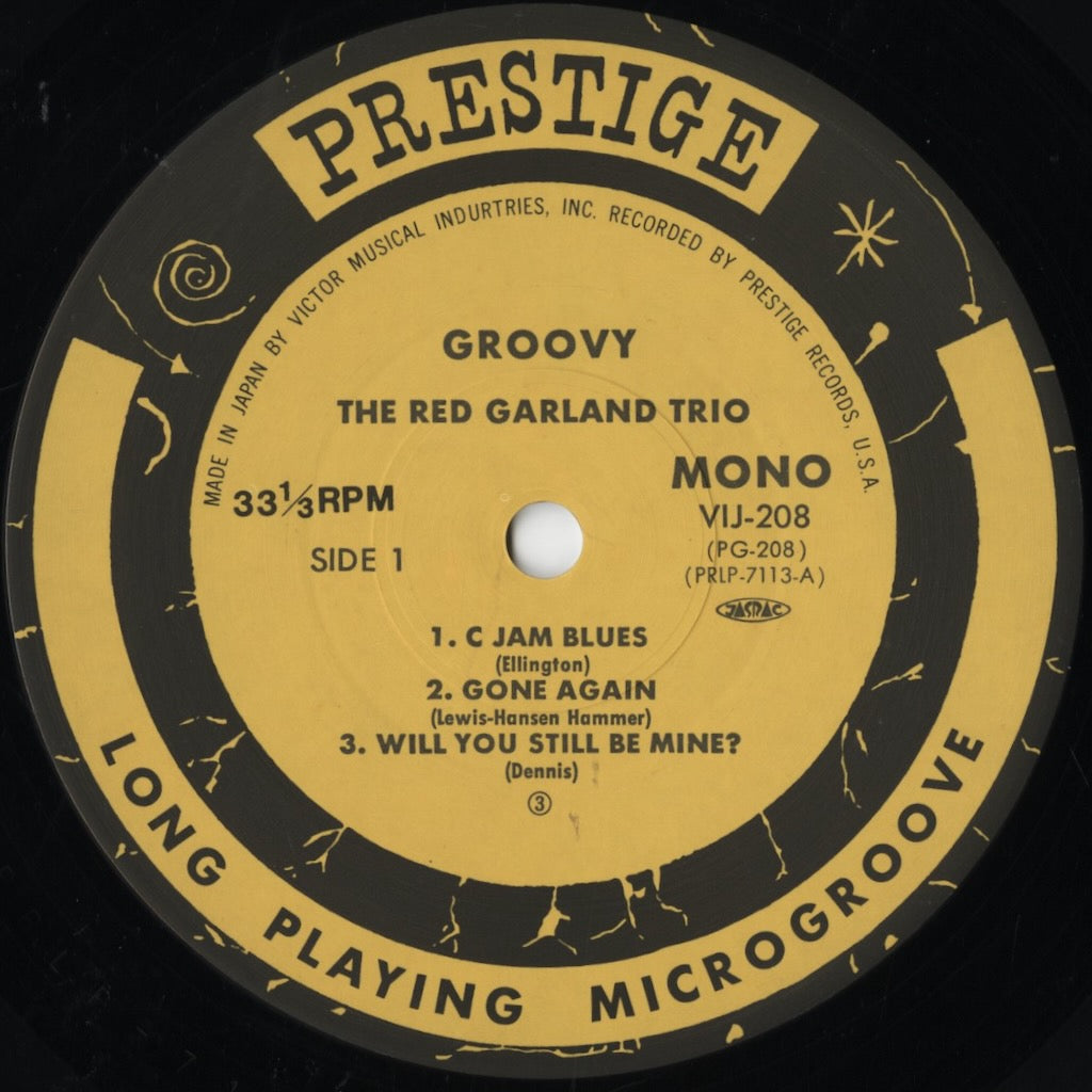 Red Garland - Groovy (VIJ-208) LP 1984 JPN Prestige / Victor｜中古LP
