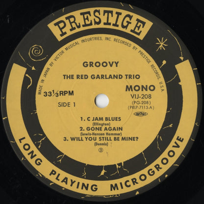 Red Garland - Groovy (VIJ-208) LP 1984 JPN Prestige / Victor｜中古LP