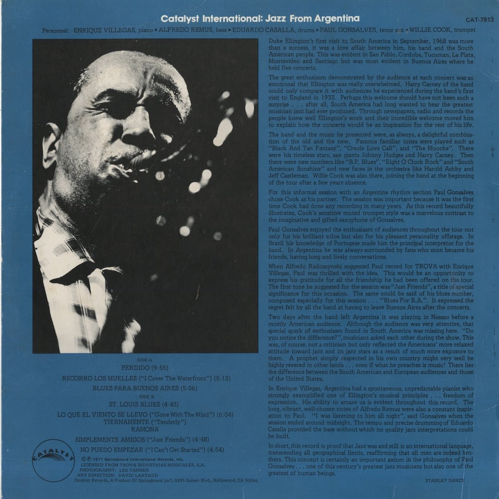Paul Gonsalves / ポール・ゴンサルヴェス / The Buenos Aires Session (CAT-7913)