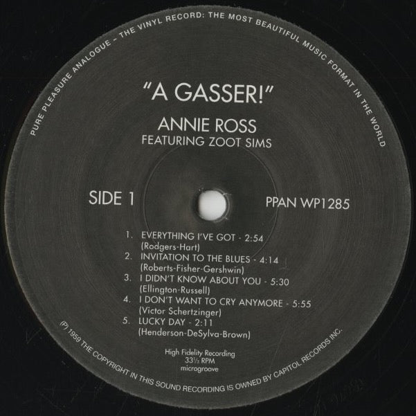 Annie Ross - Zoot Sims / アニー・ロス　ズート・シムズ / A Gasser! (PPAN WP1285)