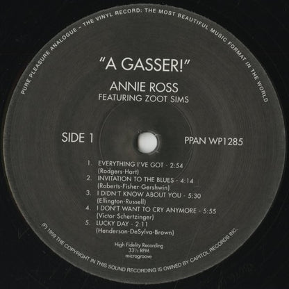 Annie Ross - Zoot Sims / アニー・ロス　ズート・シムズ / A Gasser! (PPAN WP1285)
