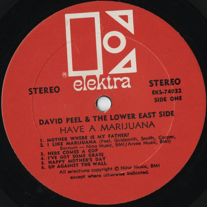 David Peel & The Lower East Side - Have A Marijuana (EKS-74032) LP 1969 US Elektra｜中古LP