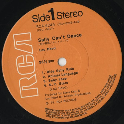 Lou Reed / ルー・リード / Sally Can't Dance (RCA-6249)
