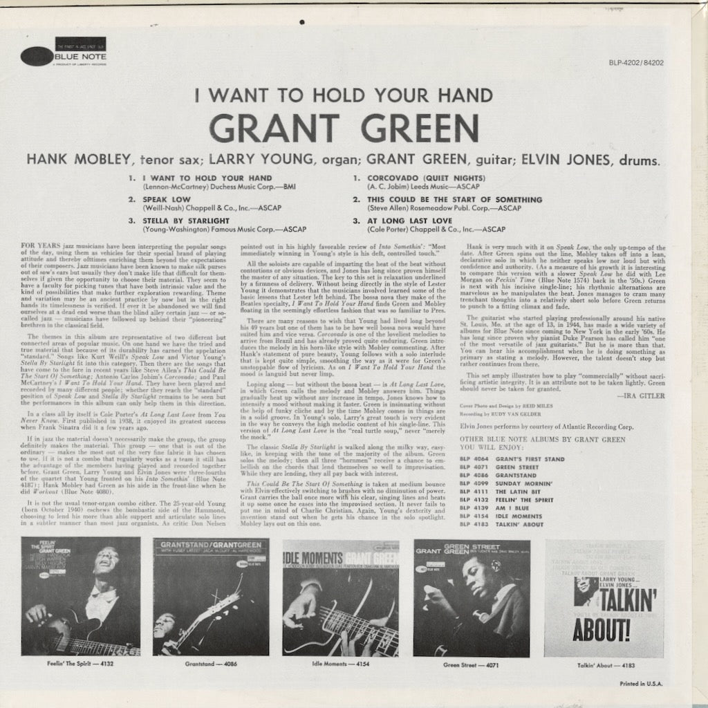 Grant Green / グラント・グリーン / I Want To Hold Your Hand (BST-84202)