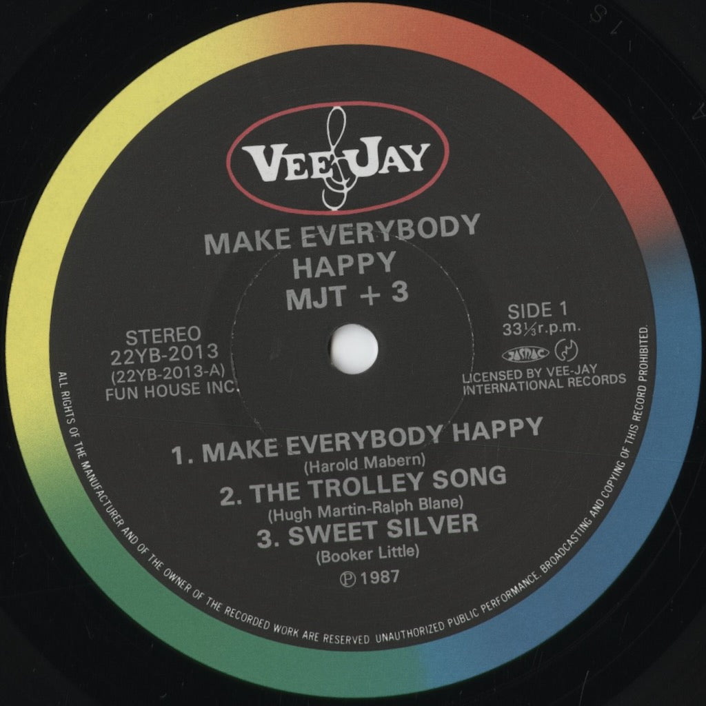 MJT+3 - Make Everybody Happy (22YB-2013) 1987 JPN Vee Jay｜中古LP
