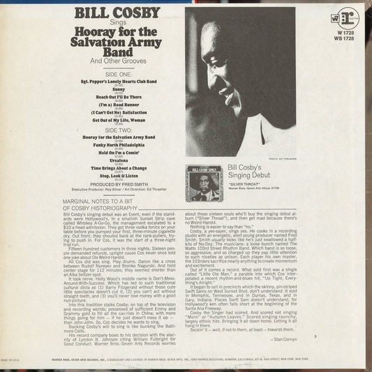 Bill Cosby - Hooray For The Salvation Army Band! (WS 1728) 1968 US Warner Bros｜中古LP