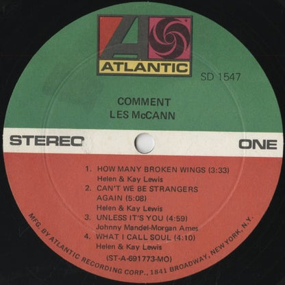 Les McCann – Comment (SD 1547) LP 1970 US Atlantic | 中古LP