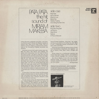 Miriam Makeba - Pata Pata (RS 6274) 1967 US Reprise｜中古LP
