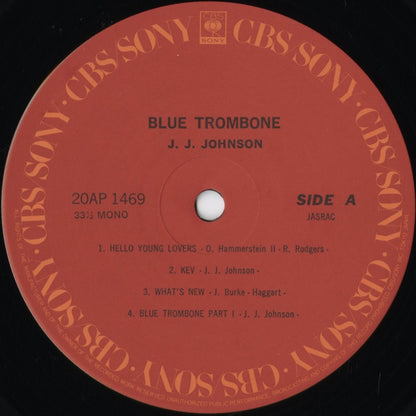 J.J. Johnson - Blue Trombone (20AP 1469) 1979 JPN CBS/Sony｜中古LP