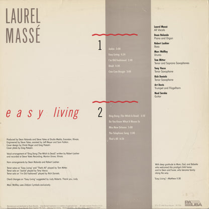 Laurel Masse – Easy Living (PR 7206) LP 1986 US Pausa | 中古LP