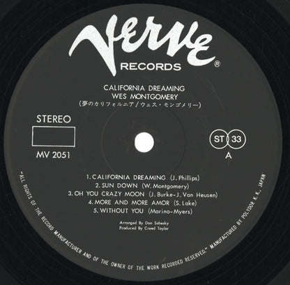 Wes Montgomery / ウェス・モンゴメリー / California Dreaming (MV 2051)