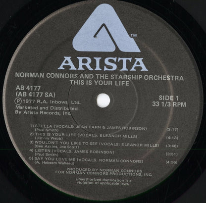 Norman Connors – This Is Your Life (AB 4177) 1977 US Arista｜中古LP