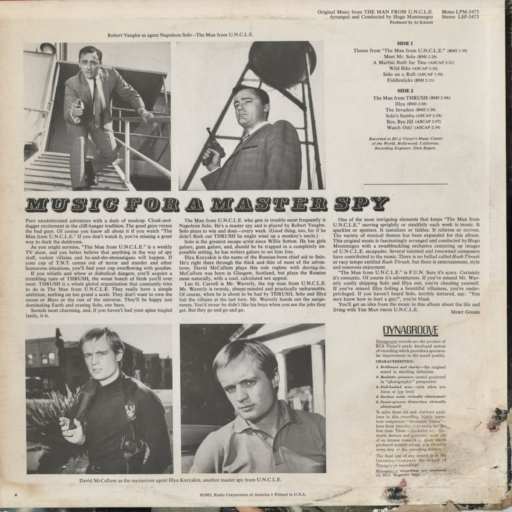 Hugo Montenegro - Music from The Man From U.N.C.L.E. (LSP3475) 1965 US RCA｜中古LP