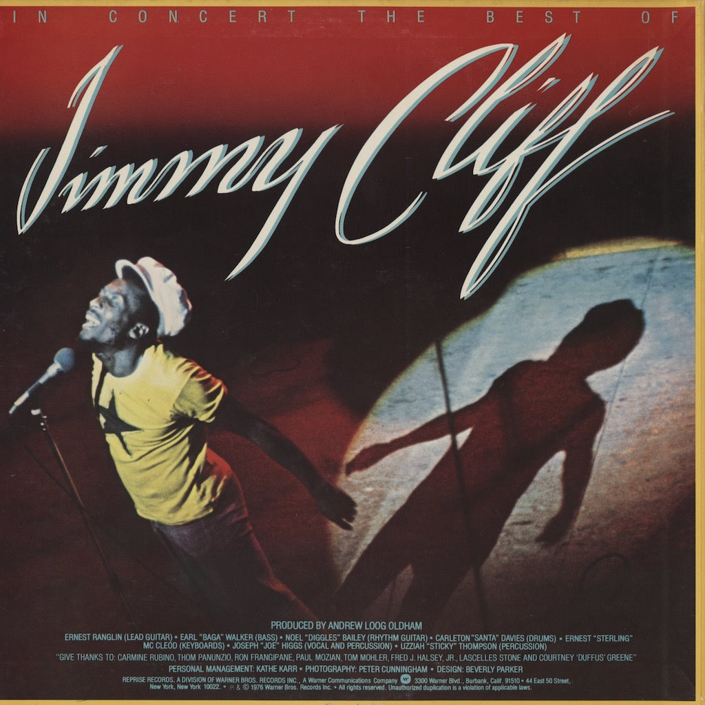 Jimmy Cliff - In Concert The Best Of Jimmy Cliff (P-6368R) LP 1980 JPN Reprise｜中古LP