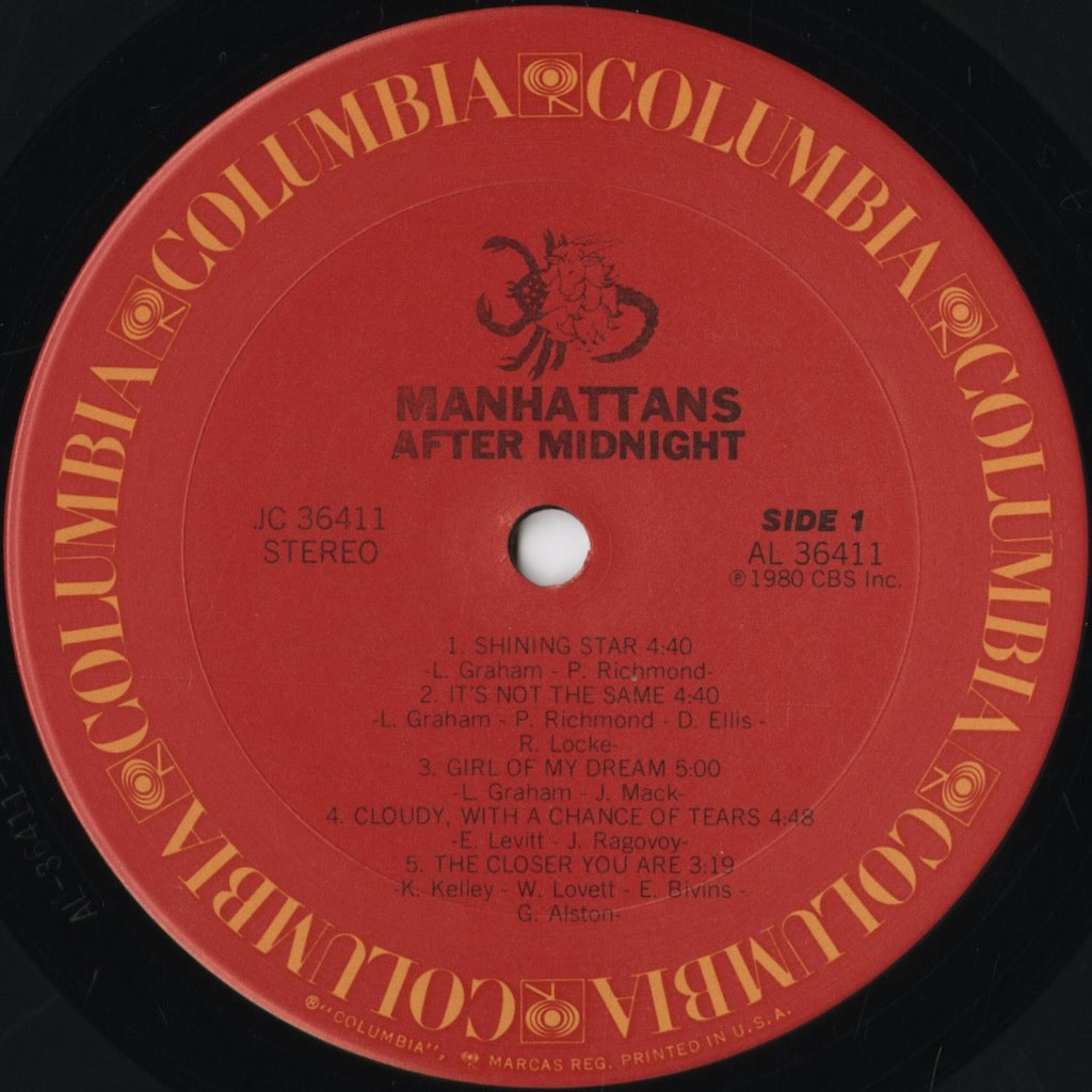 Manhattans - After Midnight (JC 36411) 1980 US Columbia｜中古LP