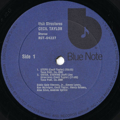 Cecil Taylor - Unit Structures (BST-84237) LP 1973 US Blue Note｜中古LP
