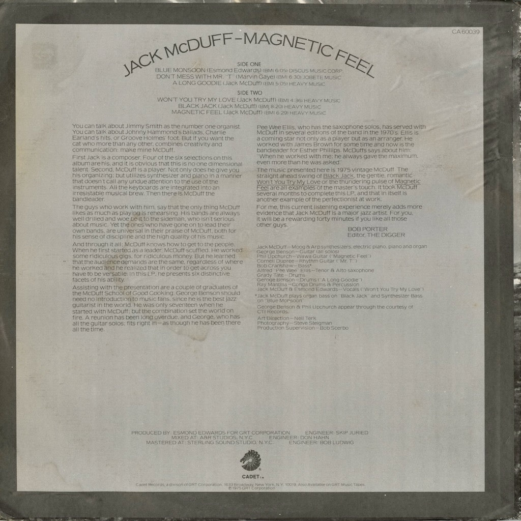 Jack McDuff - Magnetic Feel (CA 60039) LP 1975 US Cadet｜中古LP