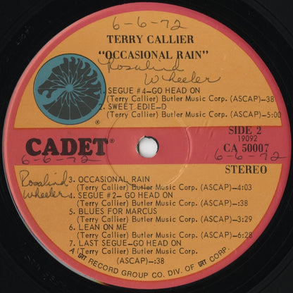 Terry Callier – Occasional Rain (CA-50007) LP 1972 US Cadet | 中古LP