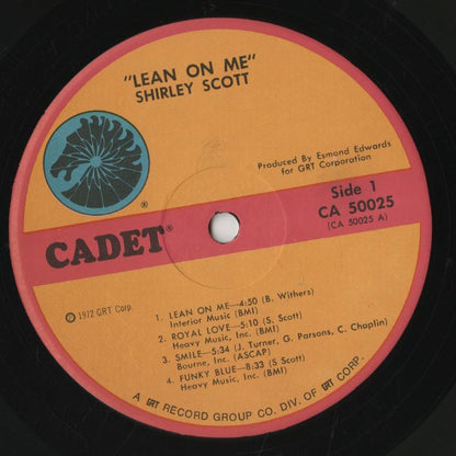 Shirley Scott / シャーリー・スコット / Lean On Me (CA50025)