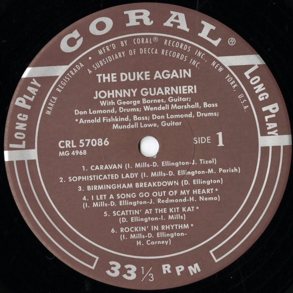 Johnny Guarnieri / ジョニー・ガルニエリ / The Duke Again! (MVJJ-30023)