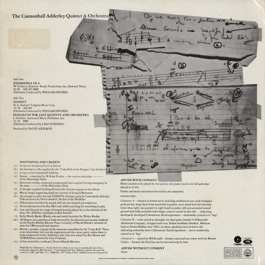 Cannonball Adderley - The Cannonball Adderley Quintet & Orchestra (ST-484) LP 1970 US Capitol｜中古LP