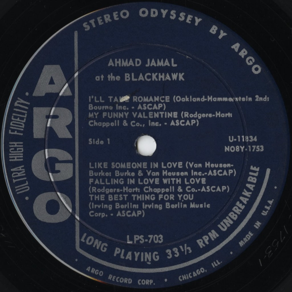 Ahmad Jamal / アーマッド・ジャマル / At The Blackhawk (LPS-703)