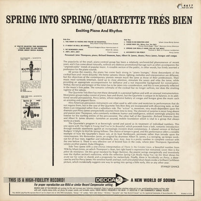 Quartette Tres Bien - Spring Into Spring (DL 4617) 1965 US Decca｜中古LP