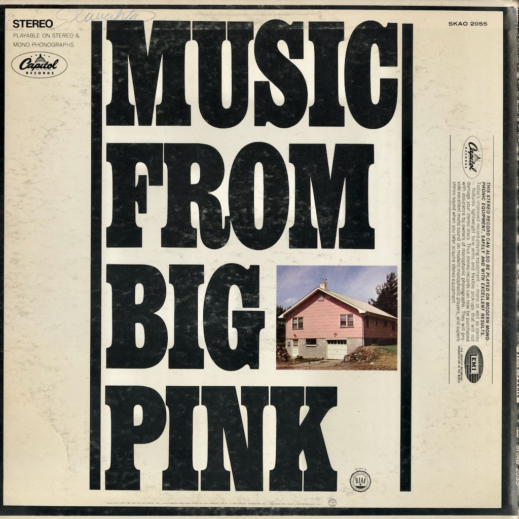 The Band - Music From Big Pink (SKAO 2955) 1968 US Capitol｜中古LP