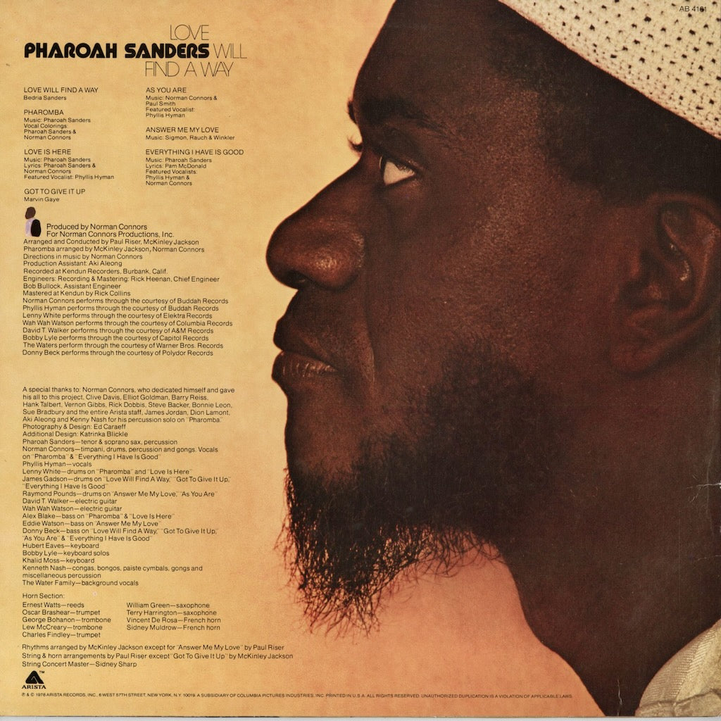 Pharoah Sanders - Love Will Find A Way (AB 4161) 1978 US Arista｜中古LP
