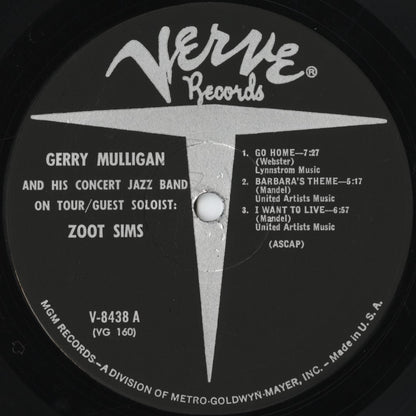 Gerry Mulligan - And The Concert Jazz Band On Tour (V-8438) LP 1962 US Verve｜中古LP