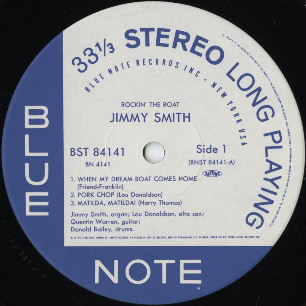 Jimmy Smith - Rockin' The Boat (BN 4141) 1993 JPN Blue Note - 東芝EMI｜中古LP