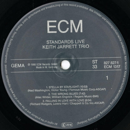 Keith Jarrett / キース・ジャレット / Standards Live (ECM 1317)