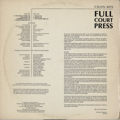 Calvin Keys / カルヴィン・キーズ / Full Court Press (ER 5453)