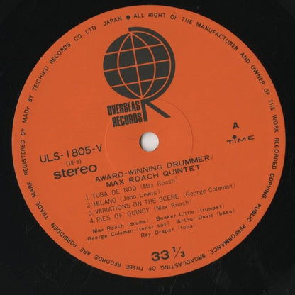 Max Roach / マックス・ローチ / Award-Winning Drummer (ULS-1805-V)