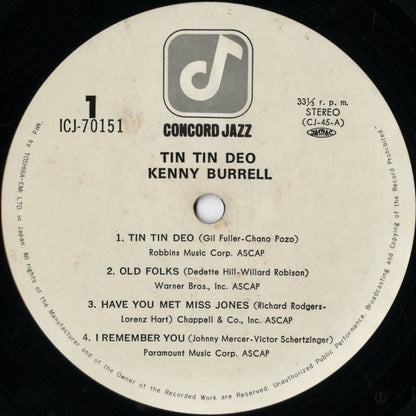 Kenny Burrell / ケニー・バレル / Tin Tin Deo (ICJ-70151)
