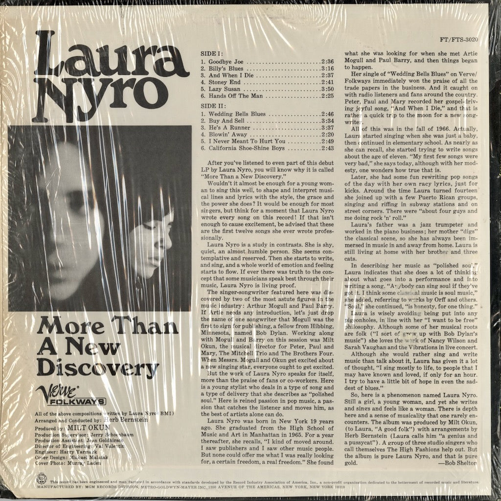 Laura Nyro - More Than A New Discovery (FT 3020) 1967 US Verve Forecast｜中古LP