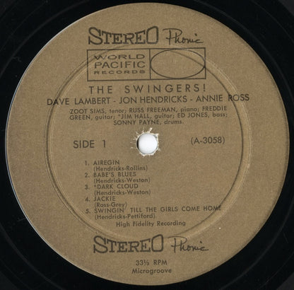 Lambert, Hendricks & Ross - The Swingers! (STEREO 1025) 1959 US World Pacific｜中古LP