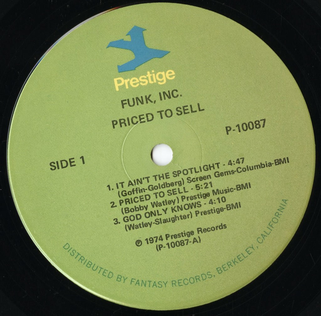 Funk Inc - Priced To Sell (P-10087) LP 1974 US Prestige｜中古LP