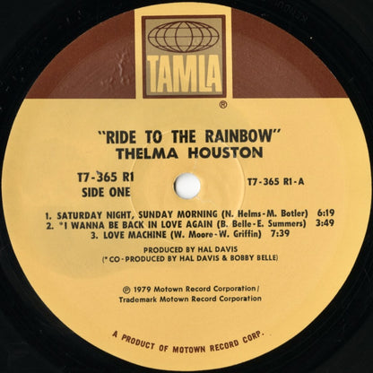 Thelma Houston - Ride To The Rainbow (T7-365R1) LP 1979 US Tamla｜中古LP label
