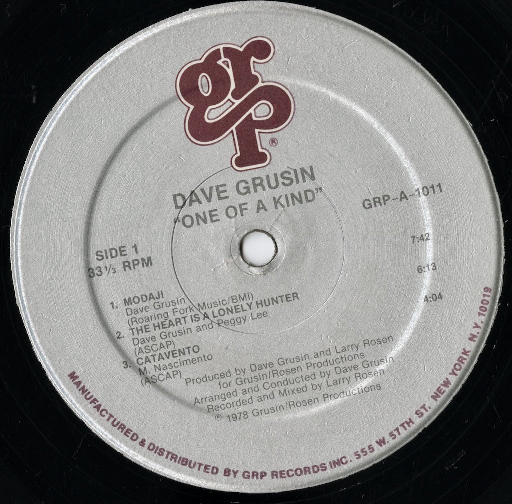 Dave Grusin - One Of A Kind (GRP-A-1011) 1984 US GRP Records｜中古LP