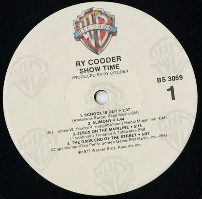 Ry Cooder - Show Time (BS 3059) 1980's US Warner Bros.｜中古LP