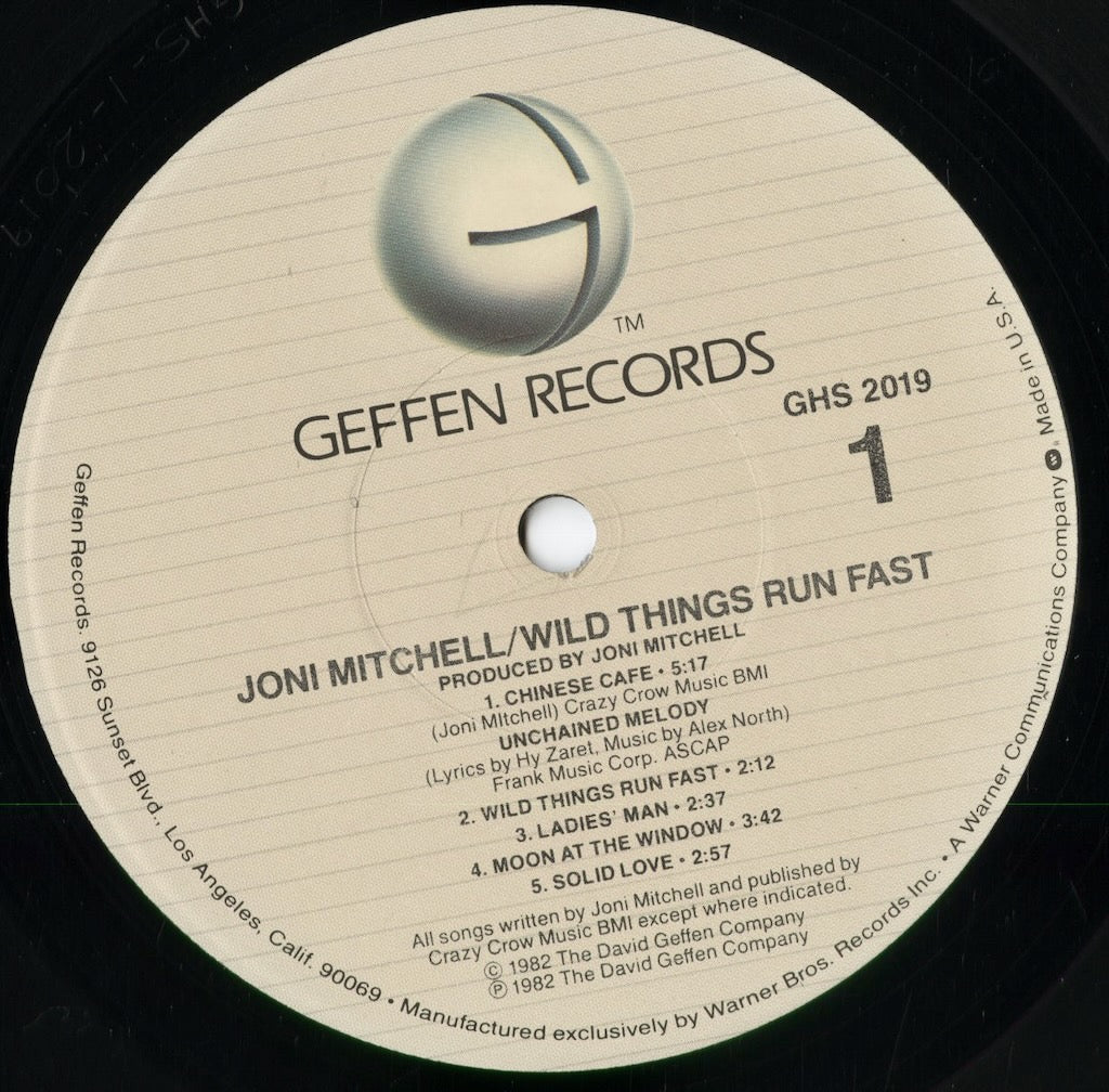 Joni Mitchell - Wild Things Run Fast (GHS 2019) 1982 US Geffen｜中古LP