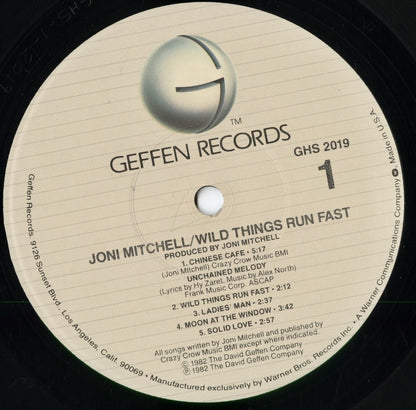 Joni Mitchell - Wild Things Run Fast (GHS 2019) 1982 US Geffen｜中古LP