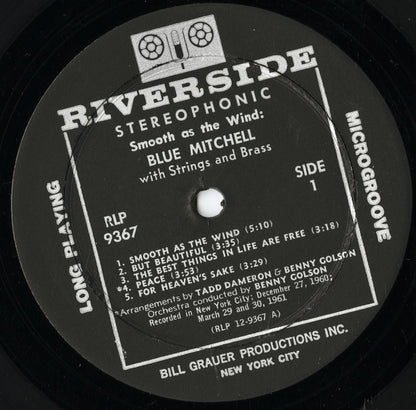 Blue Mitchell - Smooth As The Wind (RLP 9367) LP 1961 US Riverside｜中古LP