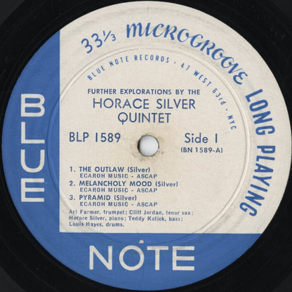 Horace Silver – Further Explorations By The Horace Silver Quintet (BLP1589) LP 1958 US Blue Note | 中古LP