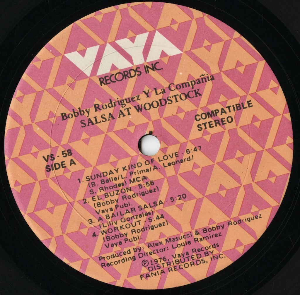 Bobby Rodriguez Y La Compania - Salsa At Woodstock (VS-58) LP 1976 US Vaya｜中古LP