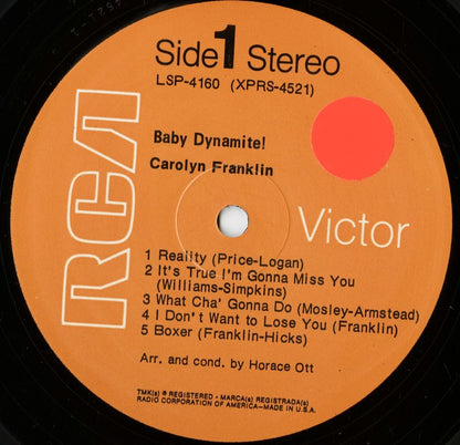 Carolyn Franklin - Baby Dynamite! (LSP-4160) LP 1969 US RCA Victor｜中古LP