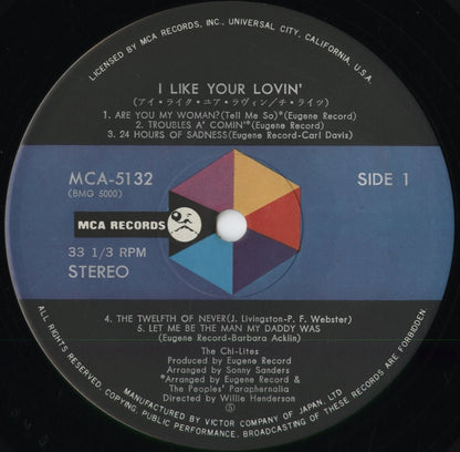 The Chi-Lites - I Like Your Lovin' (MCA-5132) 1970 JPN MCA｜中古LP