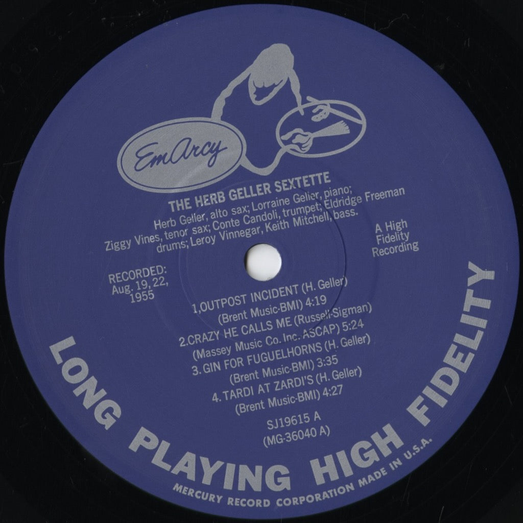 The Herb Geller Sextette - S.T. (SJ-19615) JPN EmArcy｜中古LP