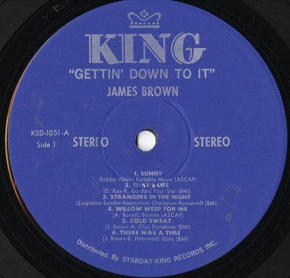 James Brown - Gettin' Down To It (KSD-1051) LP 1969 US King｜中古LP